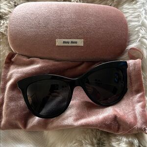 Miu Miu Cat Eye Classic Black Sunglasses